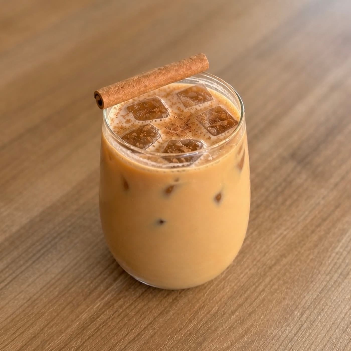 Iced cinnamon latte